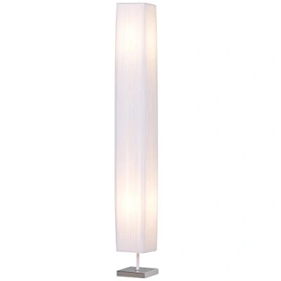 Afbeelding van HOMCOM Vloerlamp, staande lamp, modern, gedimd, 40 W, 14 x 120 cm, roestvrij staal, wit
