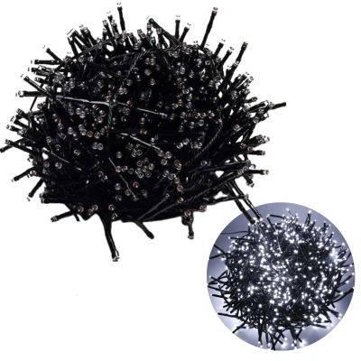 Afbeelding van Cheqo® Kerstboomverlichting Clusterverlichting Kerstlampjes LED Verlichting Kerstverlichting voor Binnen en Buiten 384 2.8m Wit