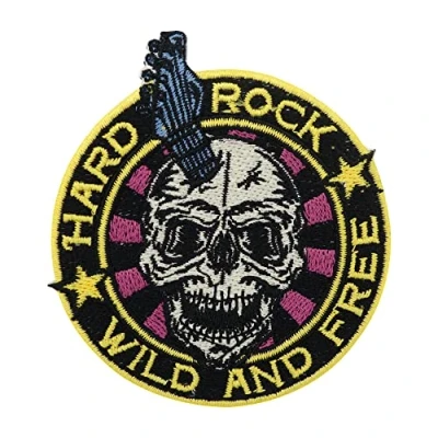 Afbeelding van Finally Home Patch om op te strijken, Wild en Free Doodskop Hard Rock strijken of naaien, decoratie reparatie voor kleding, jeans, tassen, broeken, jas
