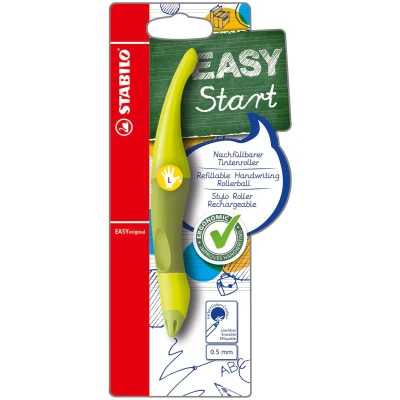 Afbeelding van STABILO EASYoriginal Ergonomische Rollerball Linkshandig Blauwe Inkt Navulbaar Lime/Groen
