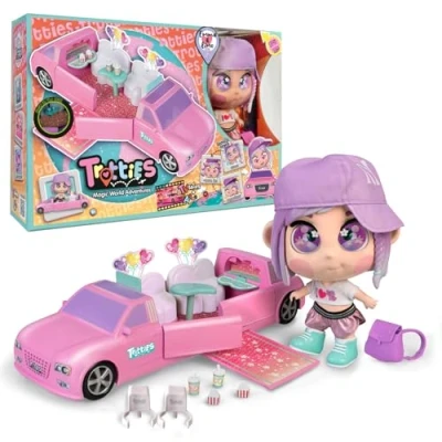 Afbeelding van Trotties Emma &amp; Limo, New York en haar mobiele pop up limousine, reispoppen uit de tekenfilmserie, met accessoires, cadeau voor kinderen vanaf 3 jaar, beroemd