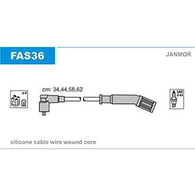 Afbeelding van JANMOR FAS36 Bougiekabelset