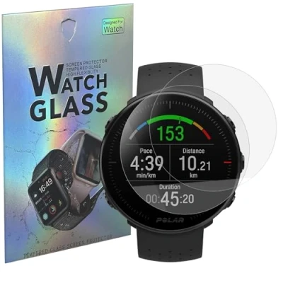 Image de Verre Trempé pour Polar Vantage M2 / M V2 [Lot de 2] Film Protection Ecran Montre Anti Rayure Phonillico®