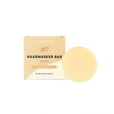 Afbeelding van ShampooBars Haarmasker Honing 45gr Haibu by Kapperskorting.com