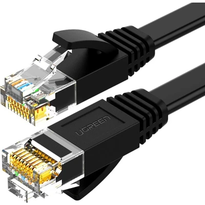 Afbeelding van Ugreen platte LAN Ethernet kabel Cat. 6 10m zwart (NW102)