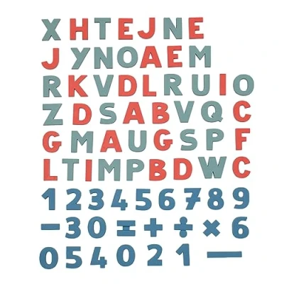 Image de Tableau et pupitre Smoby 72 lettres majuscules chiffres magnétiques en plastique
