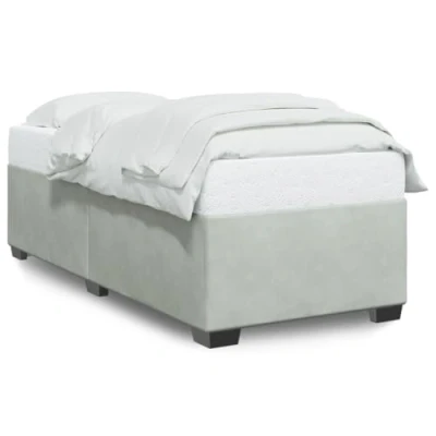 Afbeelding van vidaXL Bedframe fluweel lichtgrijs 90x190 cm
