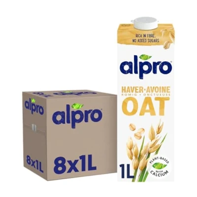 Afbeelding van Alpro Drink Plantaardige Havermelk Original Lactosevrij &amp; Glutenvrij 8 x 1L