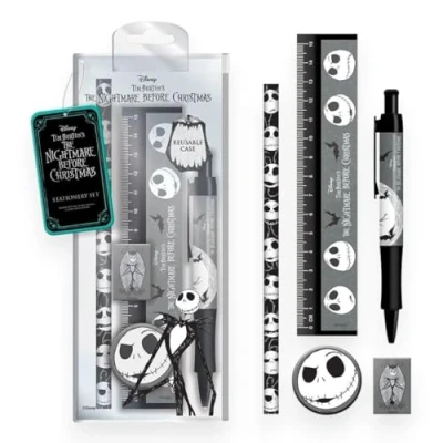 Afbeelding van The Nightmare Before Christmas Schrijfwarenset Inc. potlood, liniaal, pen, gum, puntenslijper