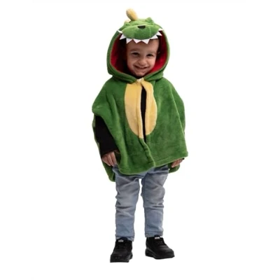 Afbeelding van Rubies Super Dino cape voor meisjes en jongens, officiële dinosaurus met capuchon, carnaval, verjaardag, feest, Halloween, Kerstmis