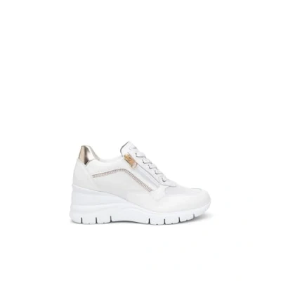 Afbeelding van Nerogiardini Sneakers hoog bianco, Dames, Maat: 36, Bianco Imitatieleer/ textiel