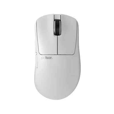 Image de Pulsar Gaming Gears Xlite v4 Souris de jeu sans fil, ultra légère, 58 g, ergonomique, commutateur optique, 32 000 DPI, 750 IPS, capteur XS 1, compatible 8K (taille L, blanc)
