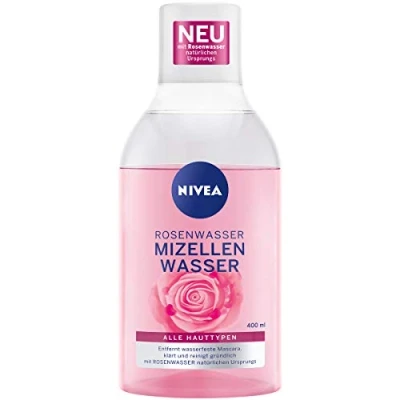 Image de Nivea eau de rose micellaire, 400 ml, pour nettoyage du visage, avec technologie naturelle, idéale comme nettoyage, douce