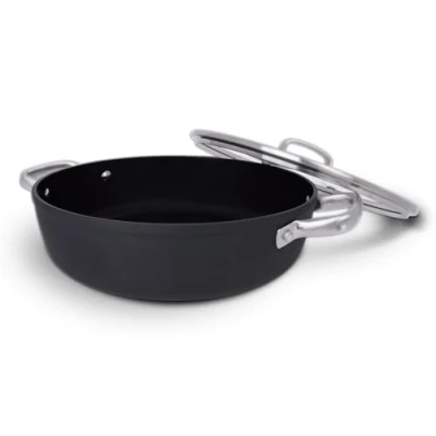 Afbeelding van Arcos Serie Samoa pan met antiaanbaklaag 28 cm en 4,3 l gesmeed aluminium geschikt voor alle warmtebronnen handgrepen van roestvrij staal koud effect energiebesparend