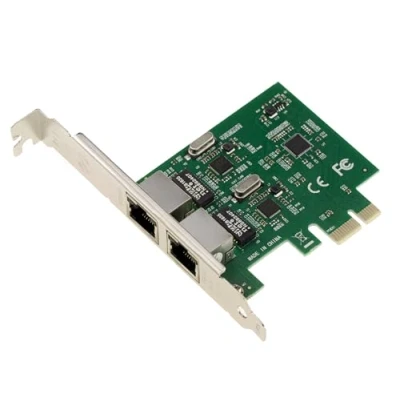 Afbeelding van PCIe controller kaart, PCIe, 2 poorten RJ45, Gigabit Ethernet, 10/100/1000 Mbps, Dual Chipset, Realtek, Low en High Profile, Windows, Linux, Mac OS DOS