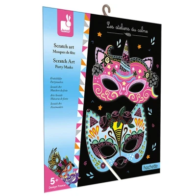 Afbeelding van Janod Scratch Art Feest Masker