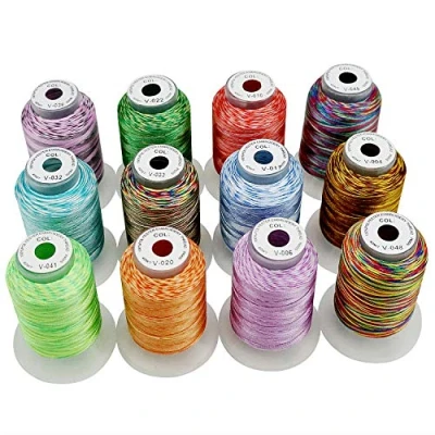 Afbeelding van New brothread 12 veelkleurige polyester borduurmachine voor Brother/Babylock/Janome/Singer/Kenmore Machine 500M (550Y) / spoelassortiment1