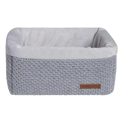 Afbeelding van Baby&#039;s Only Gebreide commodemandje Opbergmandje Commode organizer Babykamer accessoires Flavor Grijs