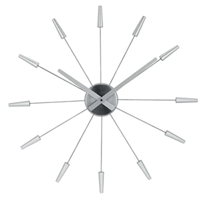 Afbeelding van Nextime Ne 2610Zi Wandklok Dia. 58 Cm, Metaal, Zilver, &#039;Plug Inn&#039;