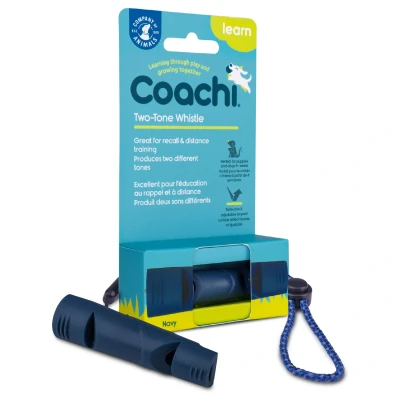 Afbeelding van Coachi Two Tone Whistle Hondenfluit Hondenopvoeding Navy