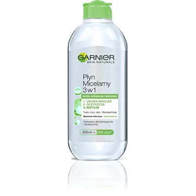 Afbeelding van Garnier, Reiniging van het gezicht, Skin Naturals Micellair Vloeibaar 3In1 Score Normaal en Gemengd 400Ml (Talkpoeder, 400 ml)
