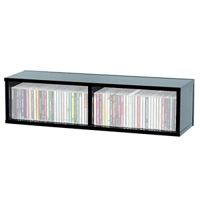 Image de Glorious Dj CD Box 90 Black Casier Rangement Finition Noir