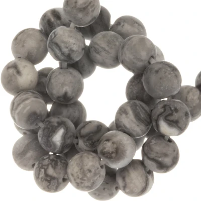 Afbeelding van Picasso Jaspis Frosted Kralen (4 mm) 92 Stuks