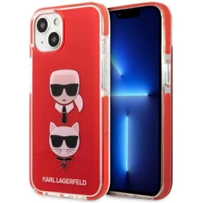 Afbeelding van Karl Lagerfeld KLHCP13STPE2TR iPhone 13 mini 5.4 hardcase rood/rood Karl&amp;Choupette Head