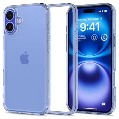 Afbeelding van Spigen Ultra Hybride (Apple iPhone 16), Smartphonehoes, Blauw