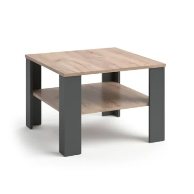 Afbeelding van Vicco salontafel Homer 60x60 woonkamer koffietafel 3 kleurvarianten +++ Bijzettafel met opbergvak Top Design
