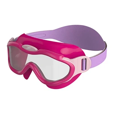 Image de Speedo Masque de natation unisexe Biofuse Sea Squad pour nourrisson, rose électrique/Miami, taille unique