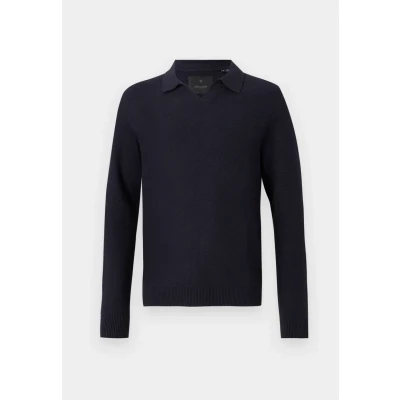 Afbeelding van Jack &amp; Jones Premium Jprcceaston Split NECK Trui, Heren, Maat: XS, Night sky