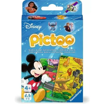Afbeelding van Ravensburger 23478 Pictoo Disney Kaartspel Snel kaartzoekspel voor kinderen vanaf 4 jaar (Meertalig)