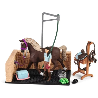 Afbeelding van Schleich Playset Horse Club Wasruimte Emily &amp; Luna Multi