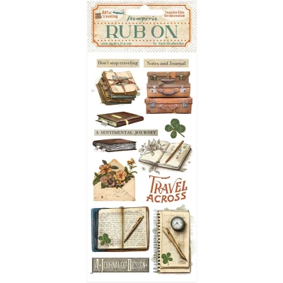 Afbeelding van Stamperia Art of Travelling Rub On 4x8,5 Inch Notebooks (DFLRB130)