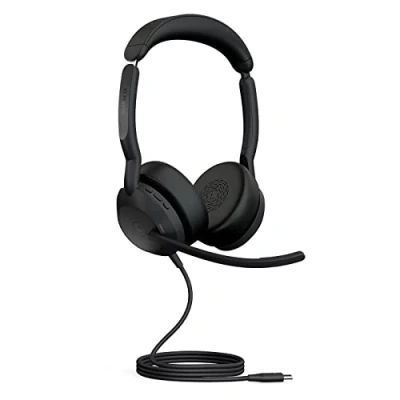 Image de Jabra Evolve2 50 MS Stereo Micro casque sur oreille Bluetooth filaire Suppresseur de bruit actif USB C noir Certifié Zoom, pour Microsoft Teams, Cisco Webex Certified, Alcatel Lucent, Unify, Google