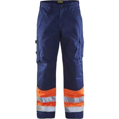 Afbeelding van Blaklader Werkbroek High Vis 1564 1811 Marineblauw/Oranje C44