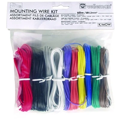 Image de Assortiment Fils De Cablage 10 Couleurs 60m