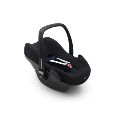 Image de Dooky Seat Cover 0+ Black Uni Housse de siège auto (pour système ceinture 3 et 5 points, pour la tranche d&#039;âge 0+, convient à plupart des marques), Noir
