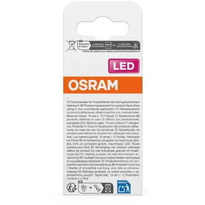 Afbeelding van OSRAM 4099854467509 LED lamp Energielabel D (A G) E27 1.8 W Warmwit (Ø x h) 45.00 mm 1 stuk(s)