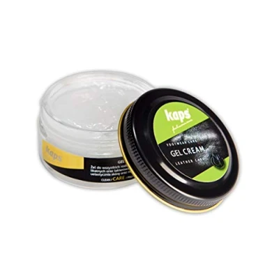 Afbeelding van Hoogwaardige gelcrème voor glad leer en zacht leer, schoenen laarzen, reinigend voedend, door Kaps, 50 ml 1.70 fl. oz., Neutraal, Neutraal