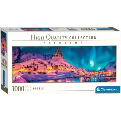 Afbeelding van Puzzel Clementoni Panorama: Colourful night over Lofoten Island 1000 Onderdelen