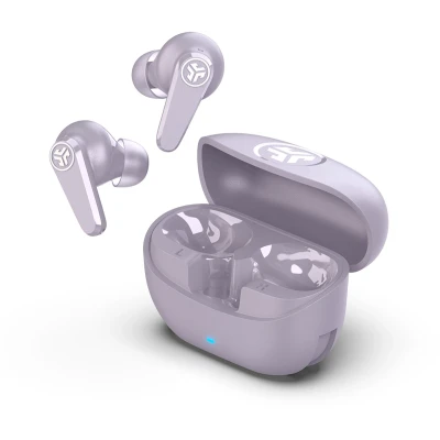 Afbeelding van JLAB Go Pods ANC Oortjes Draadloos 26 Uur Speeltijd Draadloze Oordopjes Bluetooth Multipoint Hybrid Active Noise Cancelling Aanpasbare Equalizer Instellingen EQ4 Fast Charging Case Met Ingebouwde Oplaadkabel Lila Roze
