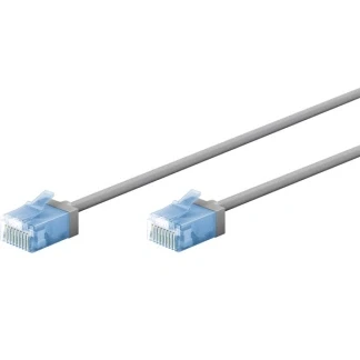 Afbeelding van UTP CAT6A Slimline 10 Gigabit Netwerkkabel CU Ultraflex 15 meter Grijs