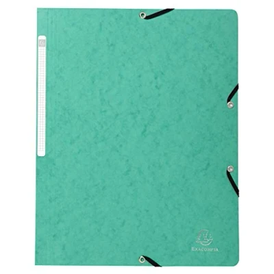 Afbeelding van Exacompta 55413E elastiekmap zonder klep, 355 g/m², 24 x 32 cm, groen, 10 stuks