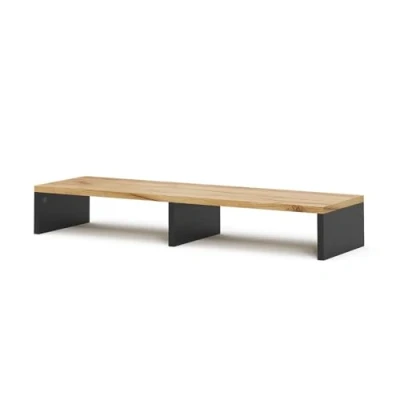 Afbeelding van Vicco TomyMonitorstandaard 80 x 12 cm Antraciet/gouden eik