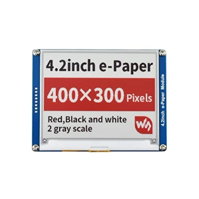 Afbeelding van Waveshare 4,2 inch (B) E papier elektronische weergavemodule 400 x 300 resolutie: rood, zwart en wit elektronisch module met inkt voor Raspberry Pi/Jetson