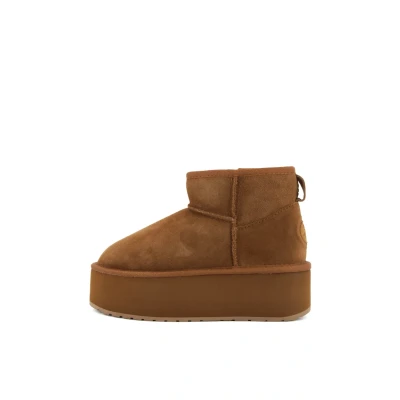 Afbeelding van EMU Australia Chestnut Snowboots, Dames, Maat: 41, Beige Leer