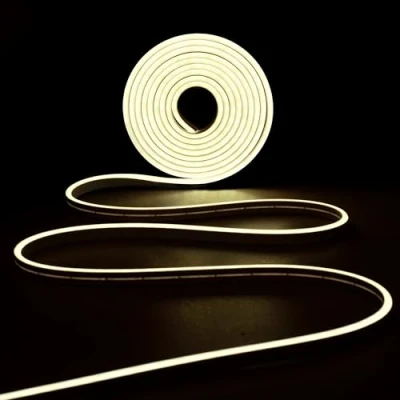 Afbeelding van Ibiza De Neon500 WW LED lamp van 5 meter warm wit neonlicht Silicone IP65 Op maat te snijden en flexibel (met netadapter) aanpasbare neon