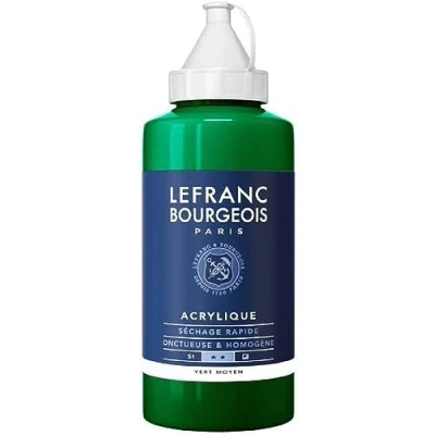 Afbeelding van Lefranc Bourgeois fijne acrylverf, Fles 750 ml, middengroen